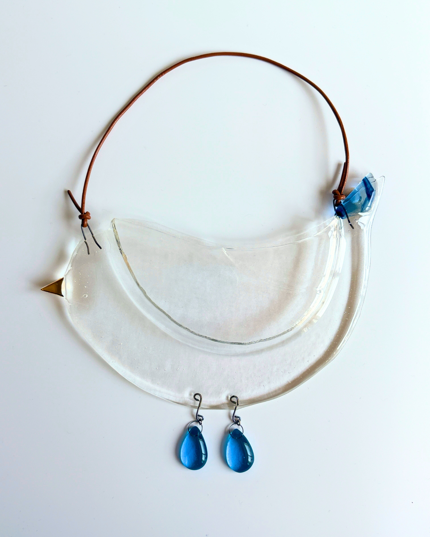 hanging bird navy, ドライフラワー付